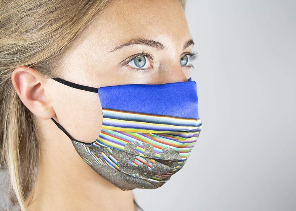 100 Pure Silk Face Mask, Triple Layer Reusable Washable, Natural