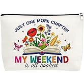 Mxrymvu Book Lovers Gifts for Women Makeup Bag Book Gift for Books Lovers Bookish Gifts for Readers Cosmetic Bags Librarian Club Gift for Readers Bookworms for Birthday Christmas Thanksgiving
