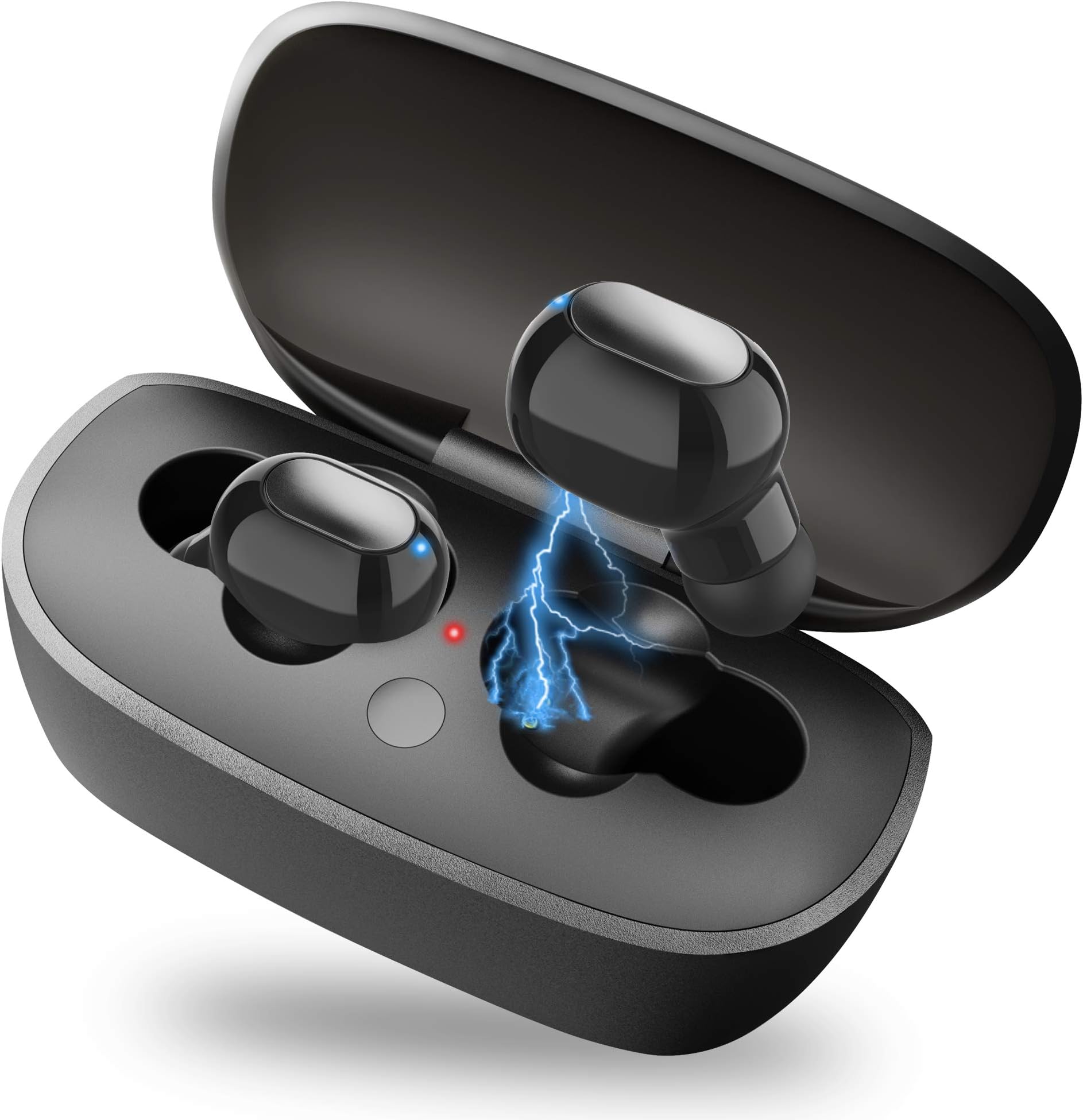 True Wireless Earphones Binaural Call/Deep Bass Stereo Sound/Built-in Microphone, Waterproof Bluetooth 5.0 Wireless Earbuds with Charging Case for Sports X3