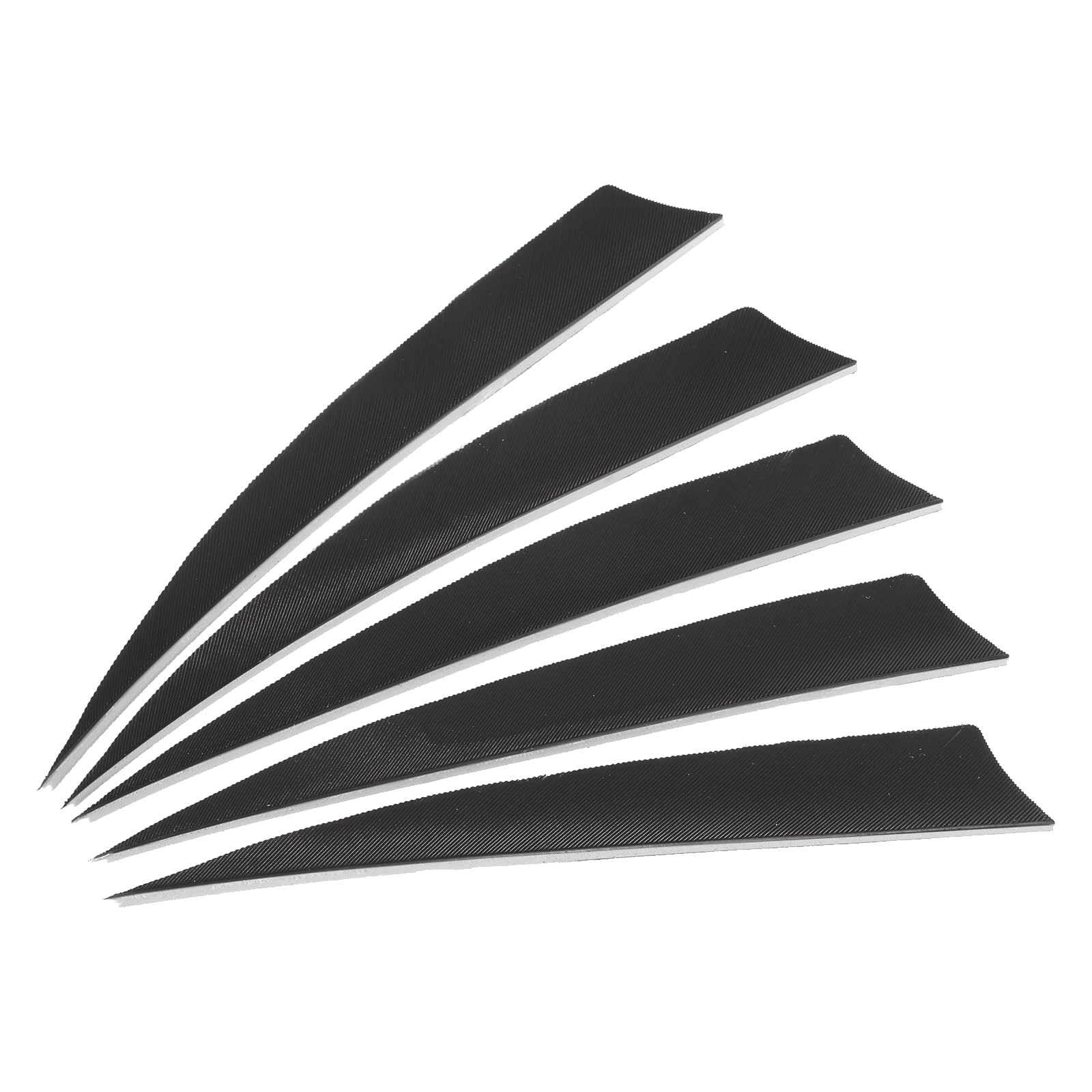PATIKIL Arrows Vanes 50 Pack 5 Inch Arrow Turkey Feather Fletch Right Wing Fletching Black for DIY Target Shooting