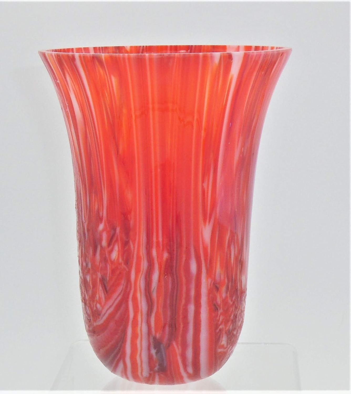 Amazon Com Red And White Murrine Vase Candle Holder Handcrafted