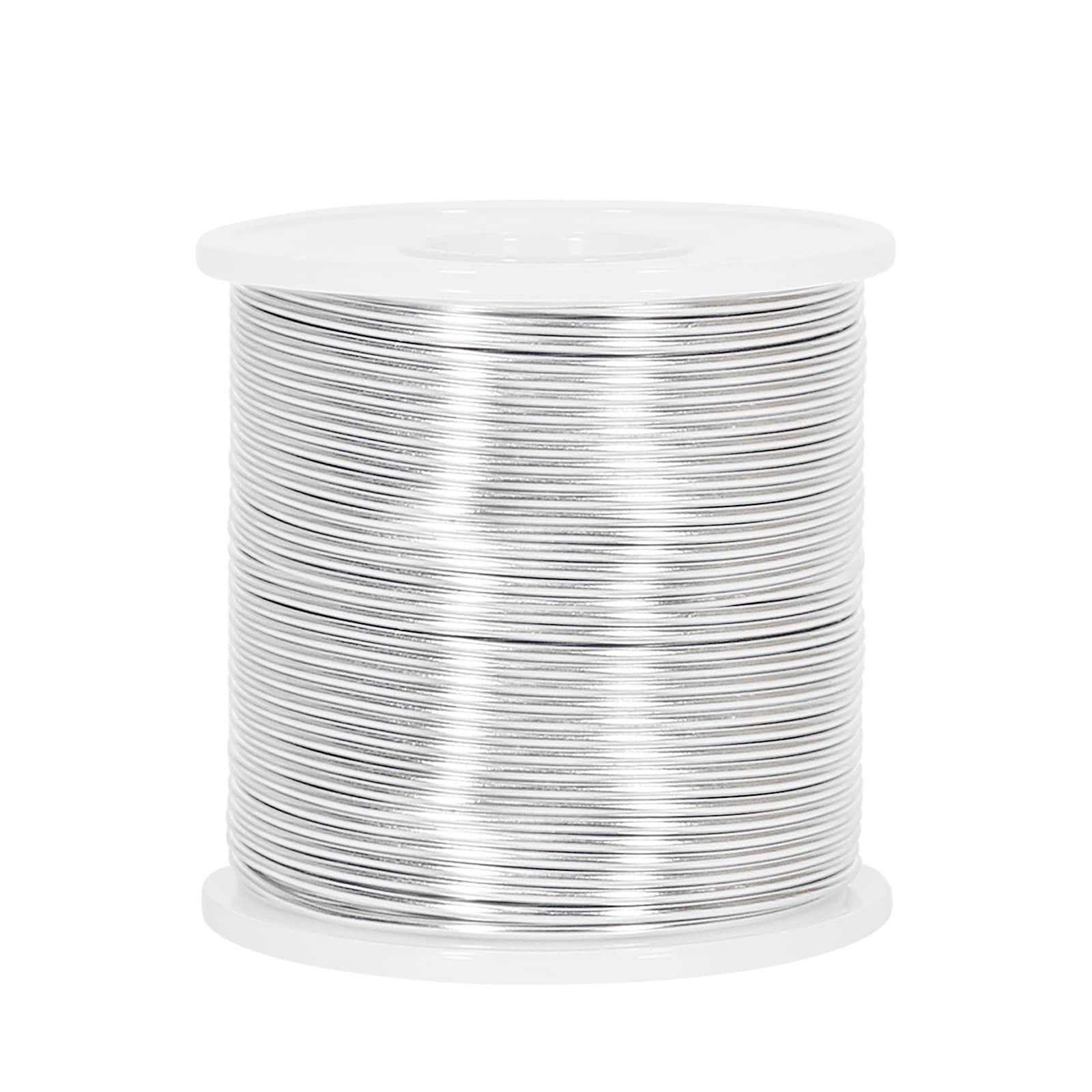 15 Gauge 1.5mm Aluminum Craft Wire, 164 Feet Bendable Metal Wire for Bonsai Training, Sculpting, Bike Modelling Skeleton Crafting Floral Making, Jewelry Making, Gardening and Wrapping (Silver)