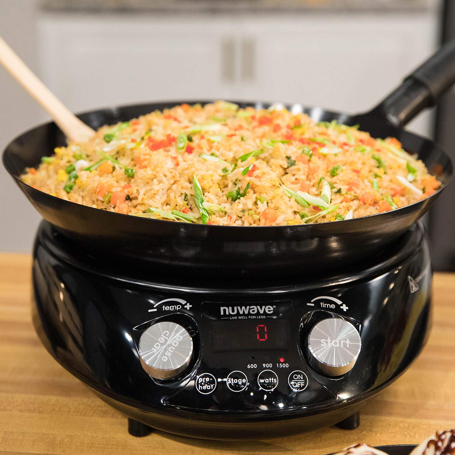 Nuwave Mosaic Induction Wok, Precise Temp Controls from 100°F to 575°F in 5°F, Wok Hei, Infuse