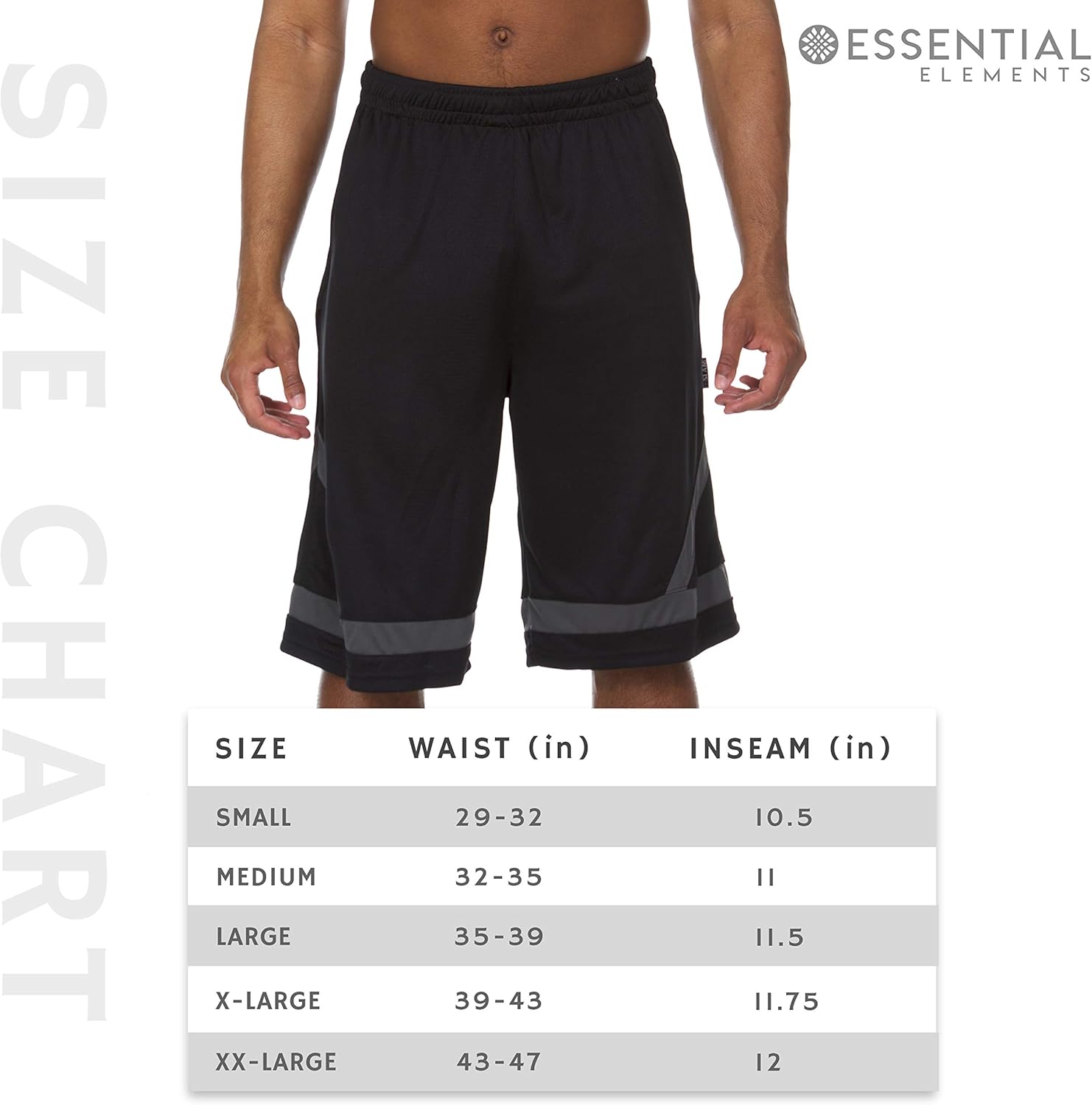 Essential Elements 4 Pack: Men's Active Performance Athletic Basketball Workout Gym Knit Shorts with Pockets at  Men’s Clothing store