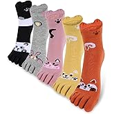 Benefeet Sox Funny Toe Socks Women Five Finger Sock Girls Cute Toe Seperated Cotton Running Athletic Sock