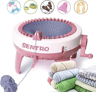 Knitting Machine 40 Needles Smart Weaving Loom Round Knitting Machines Knitting Board Rotating Double Knit Loom Kit For Sock Hat Pumpkin Weaving