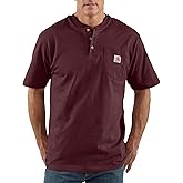 Carhartt Men
s Loose Fit Heavyweight Short-Sleeve Pocket Henley T-Shirt