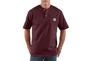 Carhartt Men's Loose Fit Heavyweight Short-Sleeve Pocket Henley T-Shirt