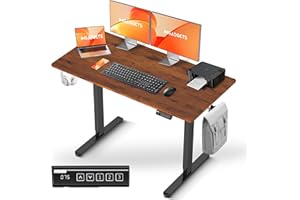 IMGadgets Electric Standing Desk, 47x24 Inches Height Adjustable, 2026 6th Gen Quiet Motor Ergonomic Sit Stand Desk, Computer