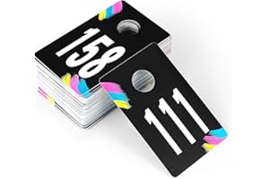 SUKIRA Live Sale Plastic Number Tags, Normal and Reverse Mirror Image Coat Room Checks for Facebook Live Sale, Reusable Lularoe Supplies, Hanger Cards for Clothes, 100 Consecutive Numbers, (101-200)