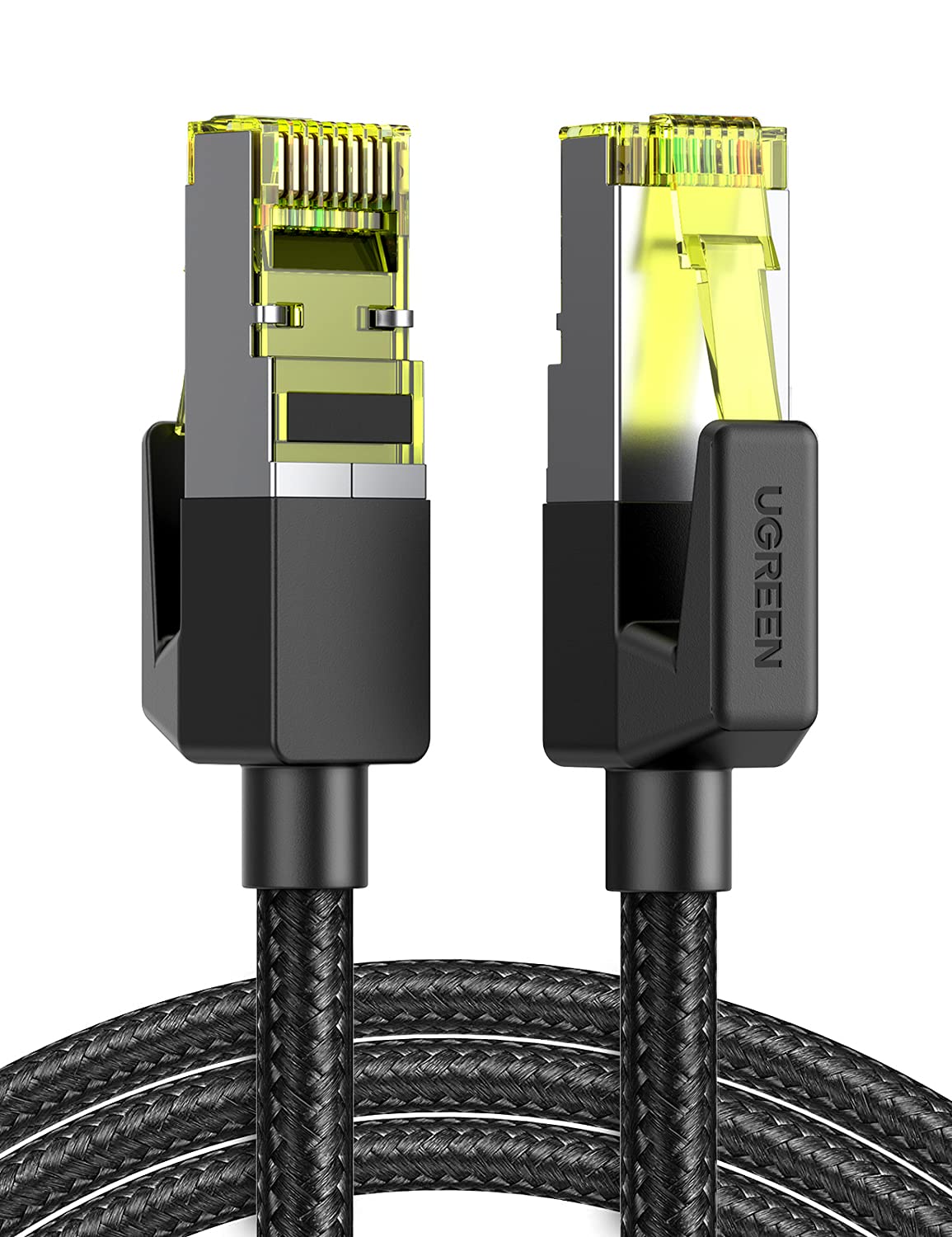 UGREEN Cat 7 Ethernet Cable, Braided Hi-Speed 10Gbps 600MHz Internet Cable, POE RJ45 Cord Gigabit Network F/FTP LAN Compatible with Xbox One PS5 PS4 TV Sky Box Switch WiFi Booster Router (3M)