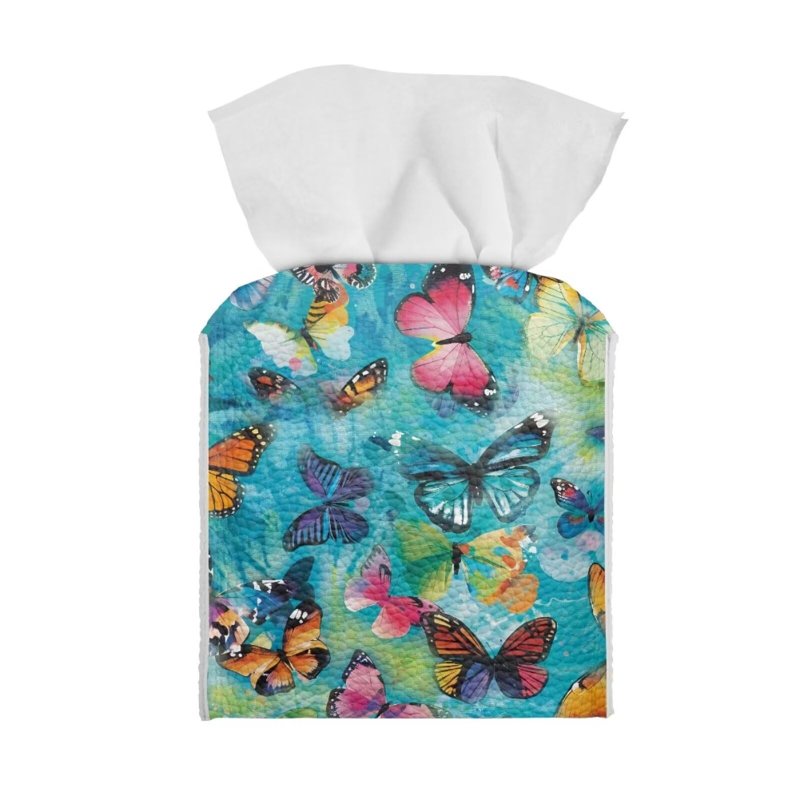 Talayituse Colorful Butterfly Print Tissue Box