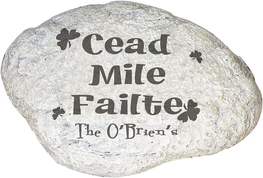 GiftsForYouNow Irish House Blessing Personalized Garden Stone, 11" W x 8" H x 1 1/2" D, Resin