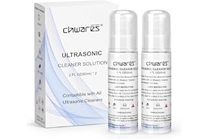 CHWARES Ultrasonic Cleaner Solution, Sonic Cleanering Solution for Diamond, Gold, Silver, Eye Glasses and Jewelry Cleaning, Professional Jewelry Cleaner Concentrate for Ultrasonic, 2 FL OZ, Pack of 2