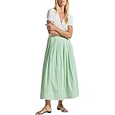 Derek Lam 10 Crosby Women's Alexia Pintuck Stripe Shirting Pleated Maxi Skirt