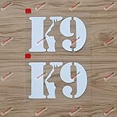(2) 4'' K9 K-9 Unit Police Dog Decal Dog Shape Car Vinyl White sda1