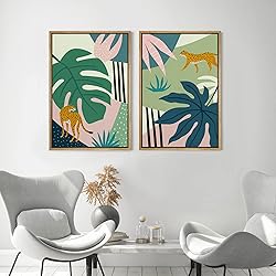 MUDECOR Framed Canvas Print Wall Art Jungle