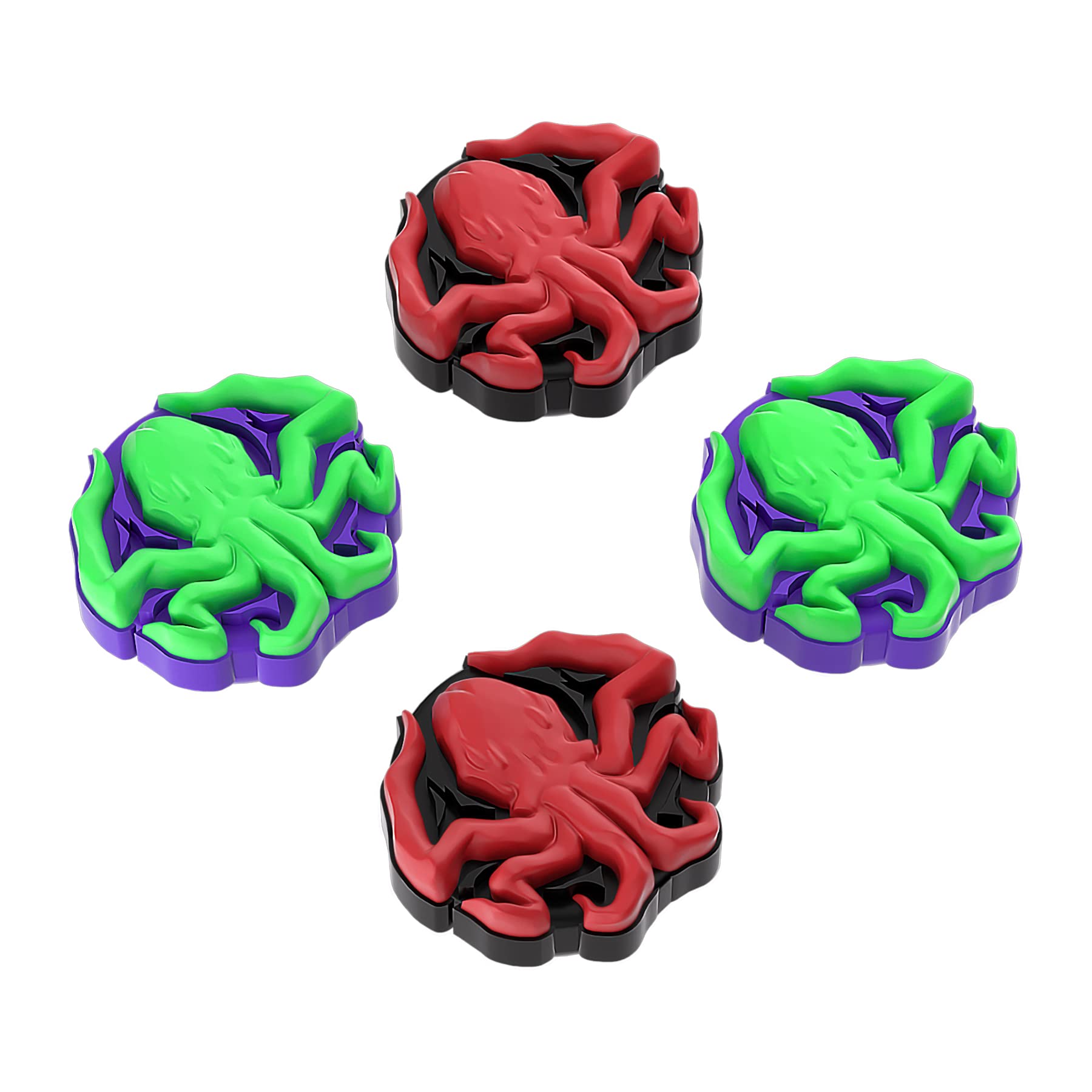 PlayVital Thumb Grip Caps for ps5/4 Controller, Silicone Analog Stick Caps Cover for Xbox Series X/S, Thumbstick Caps for Switch Pro Controller - Cthulhu The Octopus