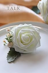 Breeze Talk Artificial Flowers Ivory Roses 50pcs