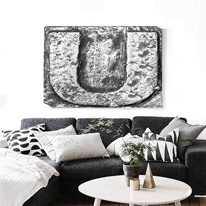 Amazon Com Warm Family Letter U Canvas Wall Art For Bedroom Home