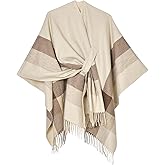 nratto Women's Elegant Shawl Wraps, Soft Open Front Poncho Cape, Reversible Casual Cardigan Shawls for Gift Travel