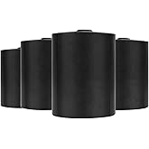 Herdio 5.25 Inch 600W Outdoor Bluetooth Speakers Waterproof Wired Wall Mount Weatherproof Loudspeaker System for Indoor- Outdoor Garden Poolside Patio Garage Home(4 Speakers,Black)