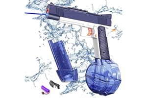 EWRITN Electric Water Gun for Adults – Automatic, High-Powered, Battery-Operated Water Pistol with 32 Ft Range, 500ML Large Capacity Squirt Gun for Summer Outdoor Fun, Grey