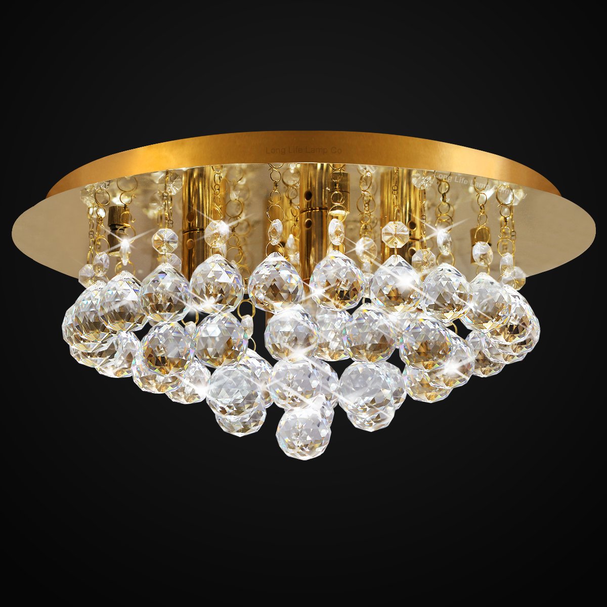 Modern Round Ceiling Chandelier Light Crystal Droplets GOLD STX500194G0 5055875572539 eBay