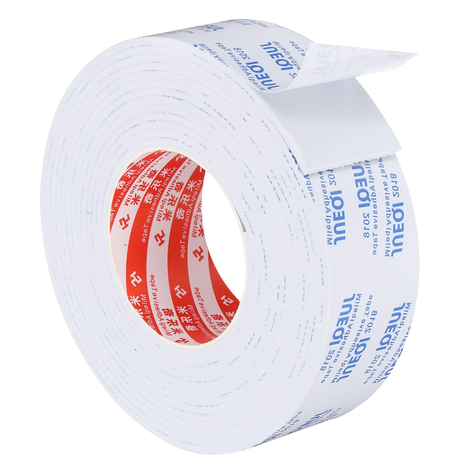 PATIKIL 5m/16.4ft Sealing Foam Tape, 50mm Wide 3mm Thick Single Sided Weather Stripping Door Furniture Seal Strip for Window Pipes Insulation, White