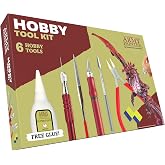 The Army Painter, Hobby Tool Kit | Incl. Flush Cutter, Miniature &amp; Model File, Green Stuff, Hand Drill, Hobby Knife for Role Play and Tabletop Painting