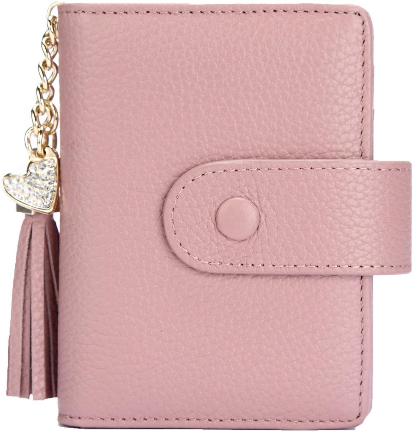 Credit Card Holders Women Ladies Leather Credit Card Wallets Business Credit Card Holder Card Case for Women (Pink)