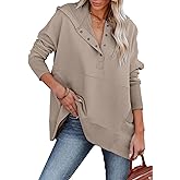 onlypuff Oversized Pulllover Hoodies for Women Fall Fashion Sweatshirts Teen Girls Hooded Tunic Tops