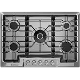 Empava 30 Inch Built-in Gas Cooktop with 5 Sealed SABAF Burners | Stainless Steel Surface, LPG/NG Convertible, Flame Failure Protection, Dishwasher Safe Grates
