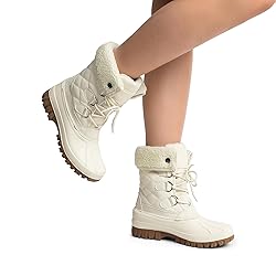 DREAM PAIRS Women's Winter Duck Boots Mid Calf Warm