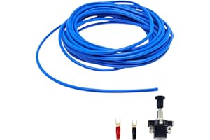 S SYDIEN 18 Gauge Wire 18 awg Stranded Wire PVC Cord Copper Cable 5M/16.4Ft Single Core Flexible Extension Power Cord Remote Wires for Amp Auto with Connection Terminals & Push-Pull Switch