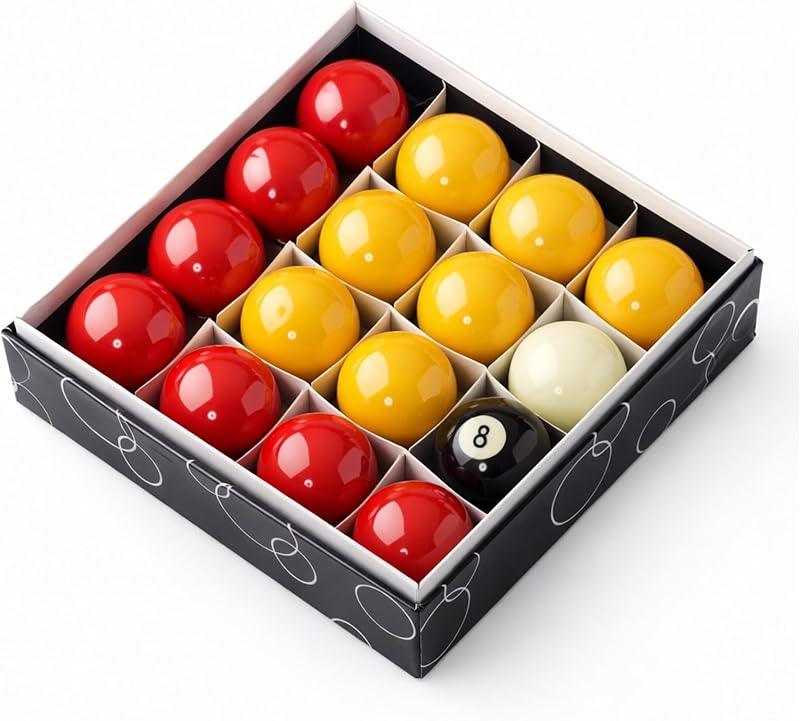 Oypla Full Size UK Regulation 16 Red Yellow Pool Ball Set 2"