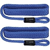 Extreme Max 3006.2159 BoatTector Solid Braid MFP Fender Line Value 2-Pack - 3/8" x 5', Royal Blue