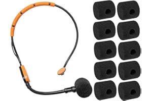 Voarmaks 10 Pcs Mic Covers Pop Filter Compatible with Shure SM31FH SM31 Fitness Headset, PGA31, P31 Headset Microphone Bulk V