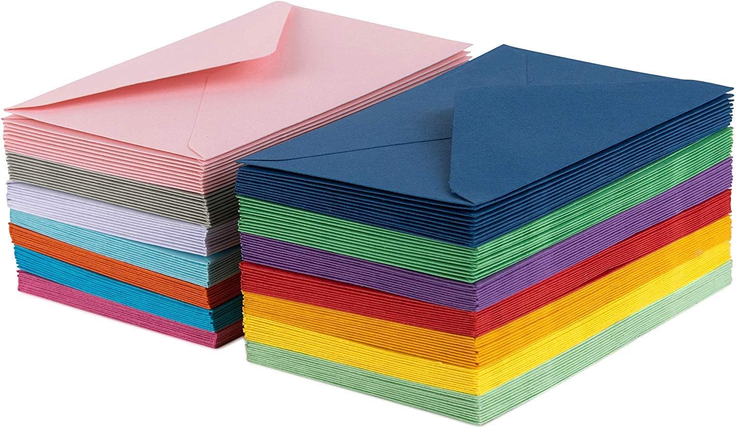 140 Mini Envelopes 14 Assorted Colors, Gift Card, Business Card Envelopes 4"x 2.7" : Office Products