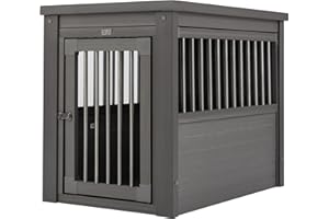 New Age Pet ECOFLEX Dog Crate End Table with Spindles; Grey Small, EHHC405S-ROCKY