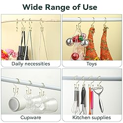 Goowin Shower Curtain Hooks, 12 Pcs Shower Curtain