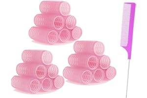 ZMD Rollers Hair Curlers, 18Pcs Small Self Grip Rollers for Hair Volume Salon Hairdressing Heatless Curlers for Women/Men Sho