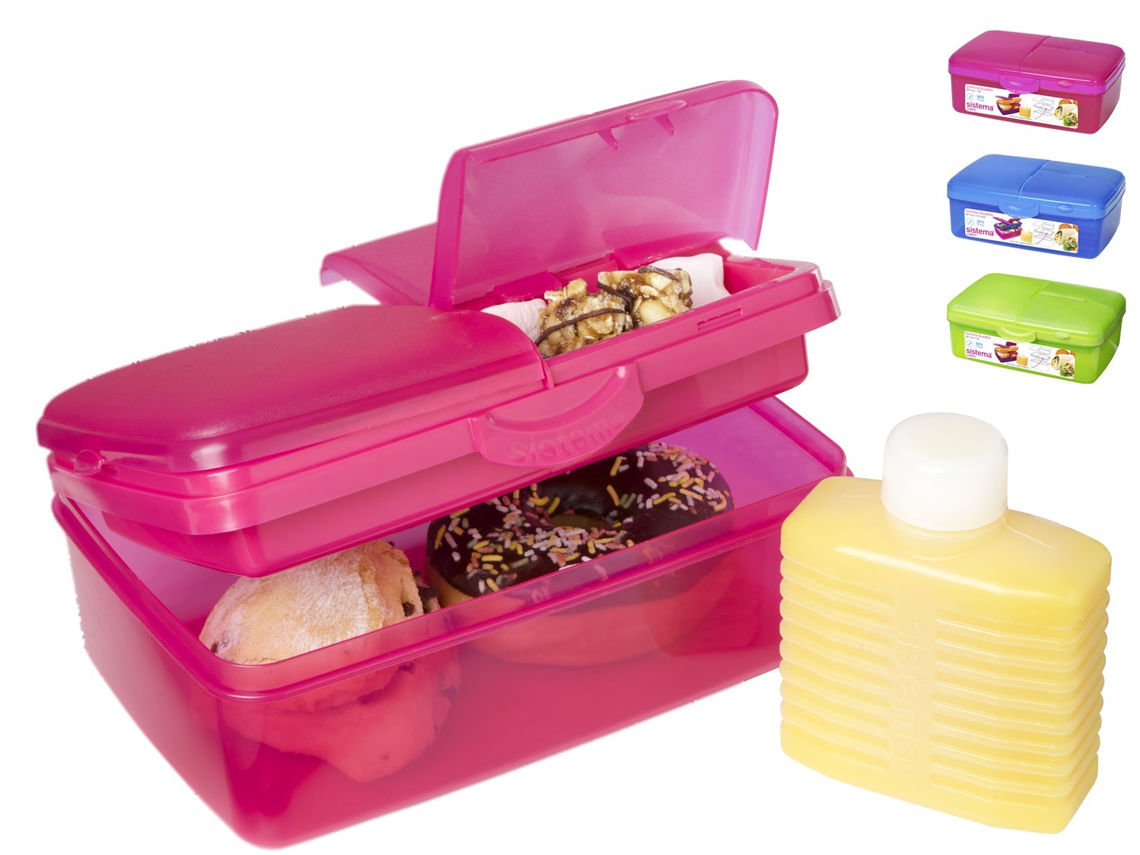 Sistema Lunch Collection Slimline Quaddie Lunch Box Food Storage