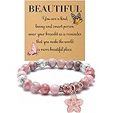 Mwphuy Inspirational Gifts Bracelets for Women Encouragement Gift Beaded Bracelets with Gifts Cards Motivational Gift for Women Mom Daughter Wife Friend Sister Coworker Christmas Thanksgiving