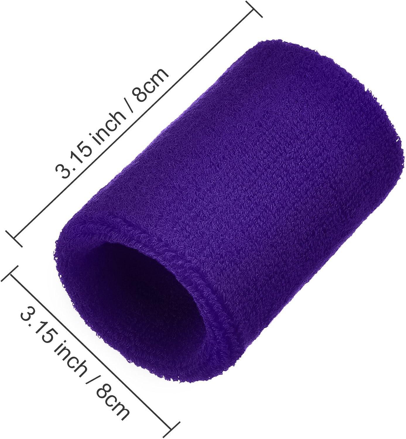 WILLBOND 6 Pcs Wrist Sweatbands Sports Wristbands for Competitions Absorbent Sweatbands for Basketball Tennis Football Running Working(Purple) - Image 5
