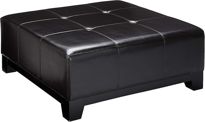 Christopher Knight Home Avalon - Mesa de Centro otomana de Piel marrón