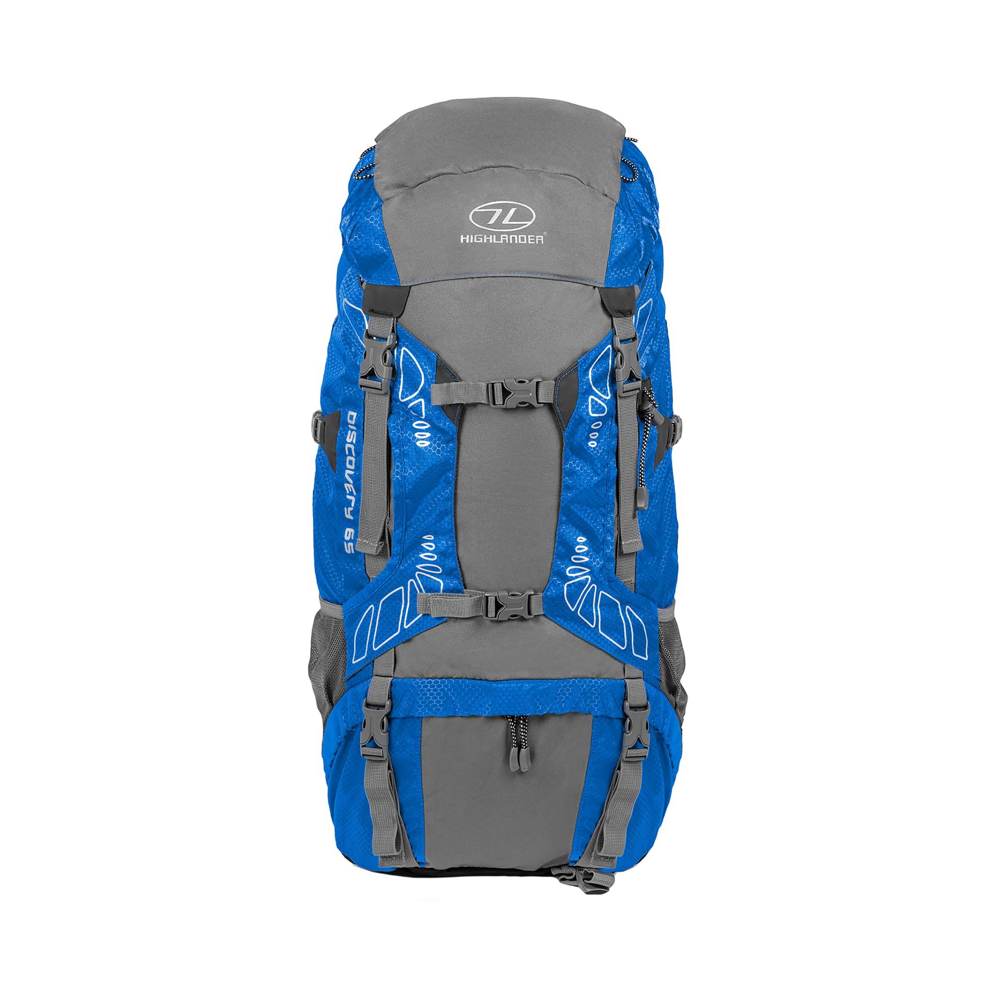 Highlander Lightweight Camping Rucksack - 45L | 65L | 85L - Large Hiking Backpack with Nylon Waterproof Cover – Unisex - Fits Any Hight Due To Adjustable Strap System