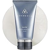 COSMEDIX Glow Bamboo Brightening Facial Mask - PM Exfoliating Facial Scrub for Tired, Dull & Uneven Skin - Anti-Aging Gentle Night Face Exfoliator with Bamboo & Niacinamide - All Skin Types