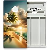 CornholeAce Beach Series All Weather Pro Cornhole Board Set - Waterproof 4x2 Regulation Size, Made in USA, Triple Wide Legs, 3/4" PVC, Official Tournament Boards, Rainproof &amp; Outdoor Ready (2 Boards)