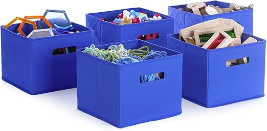 blue toy bin